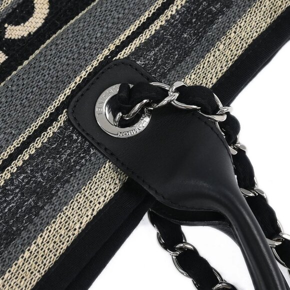 Chanel Gray Canvas Medium Deauville 2way Tote Bag - Picture 3 of 10